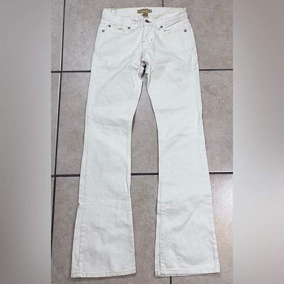 Vintage Y2K Women’s Abercrombie & Fitch Low Rise‎ Bootcut White Jeans 00R - Picture 1 of 13
